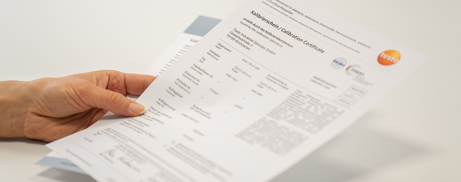 Certificados Testo Industrial Services