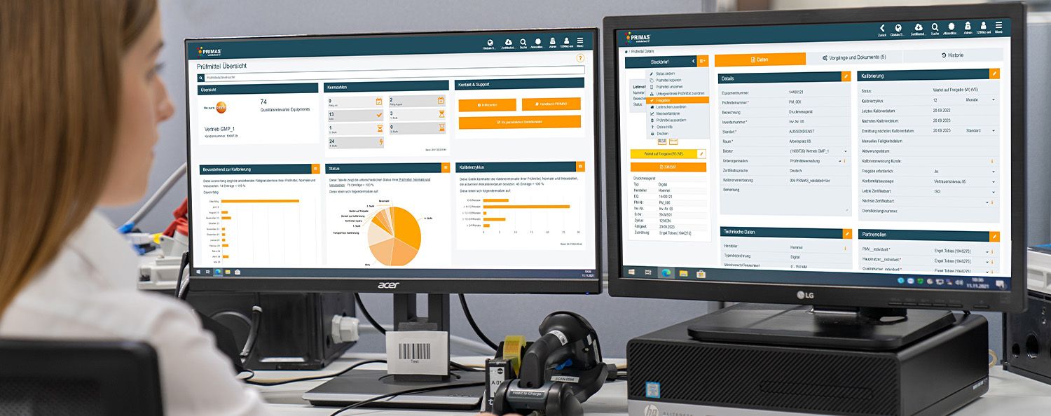 Solución de gestión de equipos de medida con PRIMAS validated