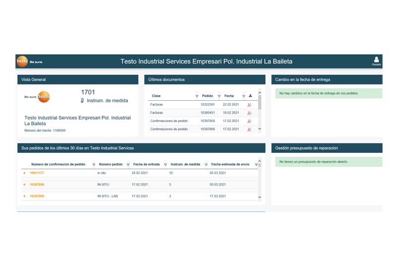 Información sobre la página de inicio del portal